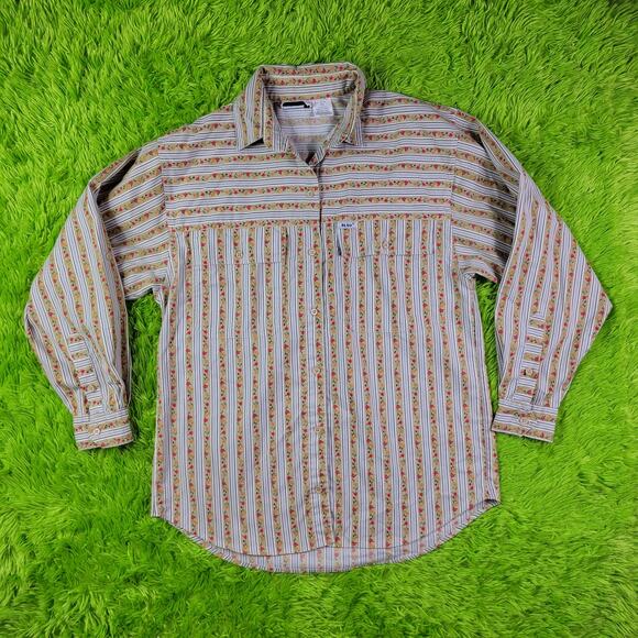 Vintage 80s Ilio Floral Patterned Button Up, M - Picture 1 of 4